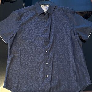 Robert Graham Dark Blue Floral Button Down Shirt